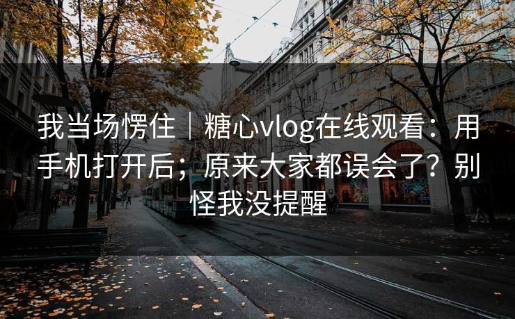 我当场愣住｜糖心vlog在线观看：用手机打开后；原来大家都误会了？别怪我没提醒